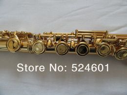 FL-271S Gold Plated 16 Holes Closed Flute Plus E Key Brand Cupronickel Flute Musical Instruments With Case