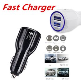 3.1A Fast Car Charger 12V 9V 5V Qualcomm Quick Dual USB Phone Charger High Quality For Samsung S8 HTC LG