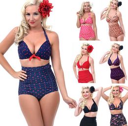 40 adet Push Up Yüksek Bel Mayo 4XL XXXL XXL Kadınlar Seksi Mayo Yastıklı Bikini Set Retro Beachwear Artı Boyutu Mayo