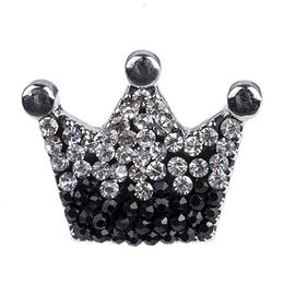 NSB2210 Fashion Crystal Crown Snap Buttons Hot Sale Snap buttons Jewellery DIY Charms Crystal Snaps Metal Buttons Party Jewellery