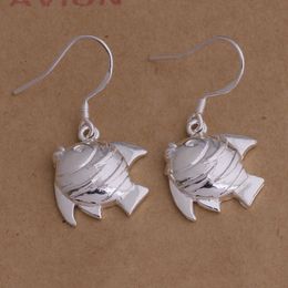 Fashion (Jewelry Manufacturer) 40 pcs a lot Fish earrings 925 sterling silver Jewellery factory price Fashion Shine Earrings