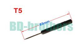 83mm Black T5 Screwdriver Torx Screw Drivers Open Tool for Hard Disc Circuit Board Phone Opening Repair 7000pcs/lot