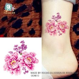 6*6cm Temporary fake tattoos Waterproof tattoo stickers body art Painting for party decoration etc mixed flower rose peony lotus