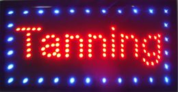 high qualtiy arriving customized led light signs led tanning signs size 48cm25cm semioutdoor free