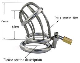 Male Chastity Cock Cage Male Stainless Steel Cock Penis Lock Metal locking device ultra small cages CB300 Stainless Steel