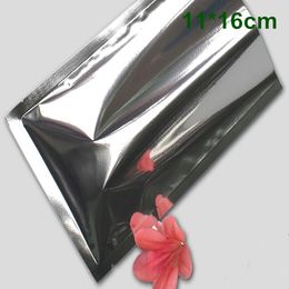 11*16cm (4.3*6.3") 100Pcs/Lot Vacuum Pouches Heat Seal Bags Open Top Silver Aluminium Foil Package Bag Food Storage Packaging Packing Bags