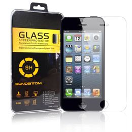 2019 retail-verpackung box für gehärtetes glas Sundatom ultradünne Rounded Edge 2.5D Hochwertiger ausgeglichenes Glas-Schirmschutz für iPhone5 iPhone 5 5S 6 schützender Film