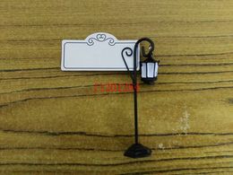 600pcs/lot Fedex Free Shipping wholesale Wedding decoration black "Bourbon Street" Streetlight Place/name Card holder