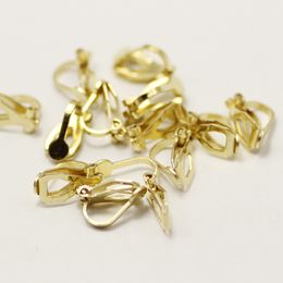 yiwu 2016 Hot ear clips jewellery making accessories wholesale 500pcs/lot brass raw earring component brass jewelry findings drop shipping