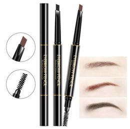 Promotion Double Headed Automatic Rotary Eyebrow Pencil Waterproof Eyebrow Enhancer Two end with Shaping Brush Makeup Beauty Tool 5 Colours