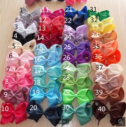 6 Inch Large Hair WITH Clips,40 Colors for You Choose, Girl Boutique Bows Hairpins Hairclip Hair Accessories 40pcs/lot