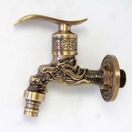 Brass Antique Bronze Cold Washing hine Toilet Copper Bib Tap Garden Faucet