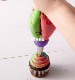 New Arrive Icing Piping Bag Nozzle Converter Tri-color Cream Coupler Cake Decorating Tools For Cupcake Fondant Cookie 3 Hole 3 Colour