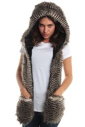 Faux Fur Winter Hat Hood Scarf Hat Glove Set Girls Mens Xmas Spirit 7 Style Free Shipping
