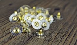 DIY Accessories Earring Back Stoppers Ear Post Nuts Jewelry Findings Components Gold Silver Earnuts Earrings Back