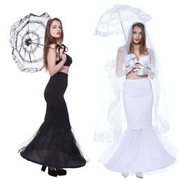 2022 Tulle Bride Mermaid Petticoat Underskirt Hoop White Black Crinoline Petticoats For Wedding Real Sample High Quality Bridal Accessories In Stock