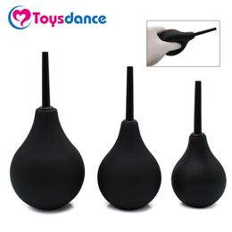 Toysdance Clyster Douche Sex Products Applier Silicone Enemator Intestinal Cleaner Anal Sex Toys 90ml 160ml 225ml Butt Plug q1711241