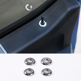Door Lock Covers Latch Decoration Ring Trim Fit ABS Car Interior Accessories For Ford F150 2015-2017