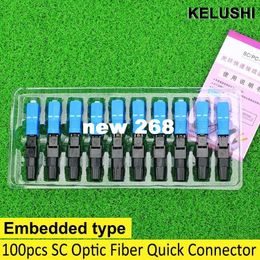 Special wholesale embedded type SC cold drop cable connector SC fiber optic connector quick connector Splice 100pcs/lots