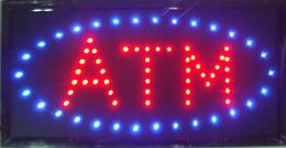 led atm neon sign hot sale custom led sign 10x19 inch semioutdoor ultra bright atm display