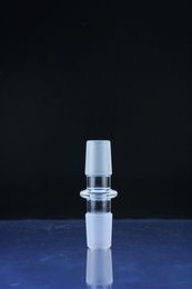 Super 18/18 MM 14/14MM Male Strainght Joint Glass Adapter Clear Glass Dome Adapter Glass Converter 18.8mm Glass Water Pipe