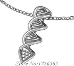 Wholesale-2015 New Style Science Biology DNA Pendant Necklace Boho Chic Long Thin Chain Molecule Fashion Necklaces For Women Fine Jewelry