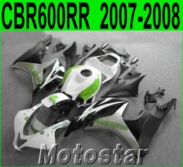 High quality fairing kit for HONDA Injection molding CBR600RR 2007 2008 CBR 600 RR F5 07 08 green white black fairings set LY49