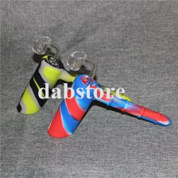 silicone Hammer hookah glass bong silicone shisha hookah silicone water pipes tabacco pipe for smoking dry pipes