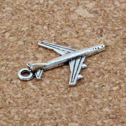 Pendentifs de charmes d'avion alliage pour bijoux Collier Bracelet Collier DIY Accessoires 16x22mm Antique Silver 200pcs A-115
