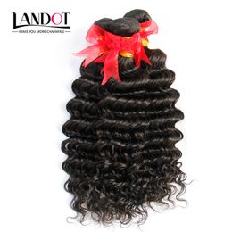 4Pcs Lot 8-30Inch Brazilian Virgin Hair Deep Wave Grade 6A Unprocessed Brazilian Curly Human Hair Weave Natural Colour Extensions Double Weft