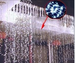 8M* 3M water falls waterproof lamp 800 led holiday lights series of wedding wedding background light decorate window decoration