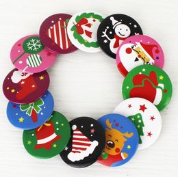 Brooches For Clothes Christmas Decoration Badge Pins Round Hat Backpack Accessory 4*4cm Cartoo Brooch Free Shipping
