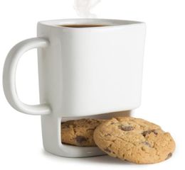 nice Ceramic Biscuit Cups Coffee Cookies Milk Dessert Cup Tea Cups Bottom Storage Mugs for Cookie Biscuits Pockets Holder 24pcs a87