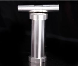 Zinc Alloy Hand Smoke Pressing Device of Portable Semi-automatic Cylindrical Metal Box for Pushing Cigarette Tobacco Grinder