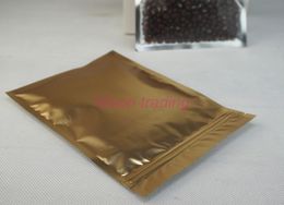 24x37cm 100pcs/lot translucency matte gold Aluminium foil plastic ziplock bag, front frosted clear dustproof underwear/socks plastic sack