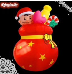 3m Red Christmas Inflatable Lucky Bag for Indoor Outdoor Christmas Decoration