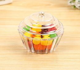 Clear Mini Cake Stand Cupcake Favour Candy Box Wedding Birthday Container Plastic Party Treat Food Boxes Favours Gift Wrapping