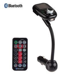 Car LCD Bluetooth Car Kit LCD Screen HandsFree FM Transmitter USB Charger Wireless FM Modulator With Remote