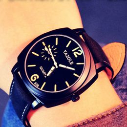 USA watch men's luminous fashion Casual simple personality student watches square dial quartz men Wristwatch