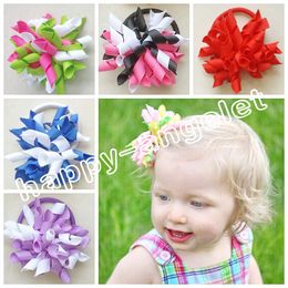 Baby Cute Korker Hair bows clips M2M Gymboree style 2.5" curly corker hair Accessories variety styles candy color hair bobbles PD007