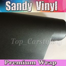 High quality Sandy Black Vinyl wrap Car Wrap Sticker With Air Channle Vehicle wrap skin sheets 1.52x30m/Roll (5ftx98ft)