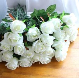 Artificial Rose Silk Craft Flowers Real Touch Flowers For Wedding Christmas Room Decoration 7 Colour Cheap Sale 2015 new style