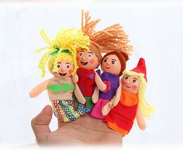-Regalos educativos para bebés Juguetes educativos 4 UNIDS Pretty Little Mermaid Toy Marionetas de dedos Pretty Little Mermaid Toy Marionetas de dedos Baby Gifts educativos