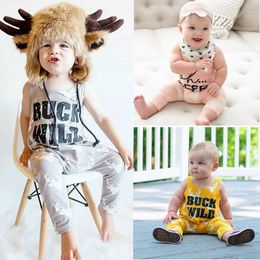 Summer Unisex Baby Clothes Boys Girls Sleeveless Rompers Kids Clothes Deer Printed Jumpsuit For 0-2Years 3 Styles Kids Clothing One Piece