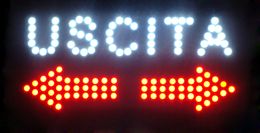 Spanish words customized led USCITA signs neon eye-catching slogans USCITA sign lights semi-outdoor size 48cm*25cm Free shipping