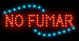 Spanish words no smoking neon sign customized led light sign logo NO FUMAR sign eye-catching slogans indoor size 19*10 inches