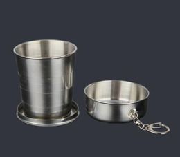 very useful and cheap Stainless Steel Portable Outdoor Travel Camping Folding Foldable Collapsible Cup 75ml