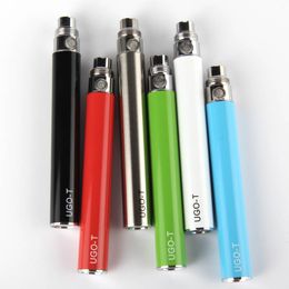 Wholesale Cheap eGo Electronic Cigarette Battery UGO T Vaporizer-Vape-Pen 650/900/1100mAh USB Pass through E-Cigarette Battery Bottom Charge