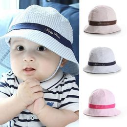 Toddler Infant Sun Cap Summer Outdoor Baby Girl Hats Sun Beach Bucket Hat 3 Colors TZX199