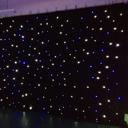 LED light star Curtain 15x15feet star colth stage drapes Blue-White Colour with lighting controller LED Vision Curtain